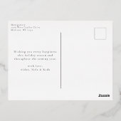 Eenvoudig feestelijk script folie feestdagen briefkaart (Achterkant)