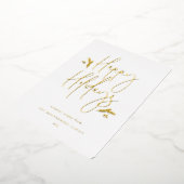 Eenvoudig feestelijk script folie feestdagenkaart (Gedraaid)