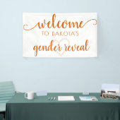 Eenvoudig feestwelkom | Herfst Sinaasappel Hart be Spandoek (Beurs)