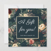 Eenvoudig Floral Classic cadeaubon Certificaat (Voorkant)