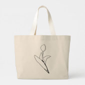 Eenvoudig Floral Grote Tote Bag (Achterkant)
