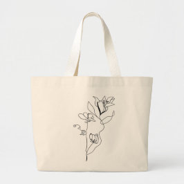 Eenvoudig Floral Grote Tote Bag