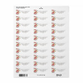 Eenvoudig Floral Waterverf Bouquet Wedding Label (Full Sheet)