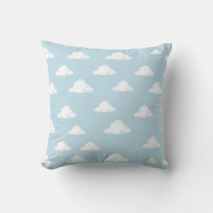 Eenvoudig Fluffy Wolken Lucht Kinderkamer Patroon Kussen