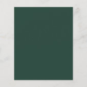 Eenvoudig Forest Green Monogram Budget Huwelijksui (Achterkant)