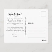 Eenvoudig Foto Afstuderen White Script Hartelijk d Briefkaart (Achterkant)