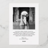 Eenvoudig Foto Elegant Kerstmis Folie Feestdagenkaart (Achterkant)