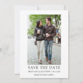 Eenvoudig foto-modern save the date (Voorkant)