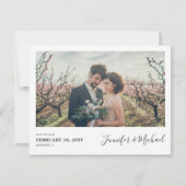 Eenvoudig foto-ontwerp Save the Date Kaart (Voorkant)