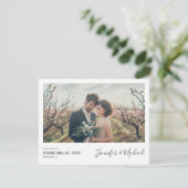 Eenvoudig foto-ontwerp Save the Date Kaart (Staand voorkant)