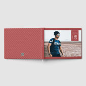 Eenvoudig foto tabblad Afstuderen rood gastenboek (Volledig)