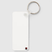 Eenvoudig foto Verloving Sleutelhanger (Achterkant)