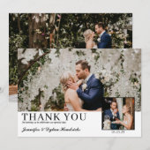 Eenvoudig fotohuwelijk bedankkaart (Voorkant / Achterkant)
