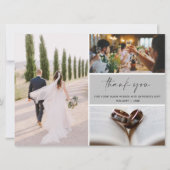 Eenvoudig fotohuwelijk Dank je (Voorkant)