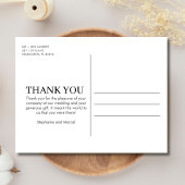 Eenvoudig fotohuwelijk Dank je Briefkaart