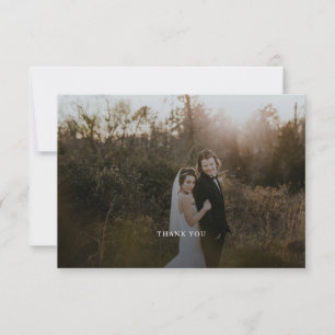 Eenvoudig fotohuwelijk Dank je Kaart