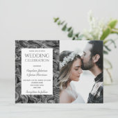 Eenvoudig fotohuwelijk kaart (Staand voorkant)