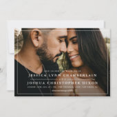 Eenvoudig fotohuwelijk kaart (Voorkant)