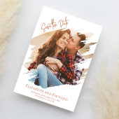 Eenvoudig fotohuwelijk sparen de datum save the date