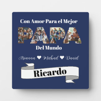 Eenvoudig fotoscript beste papa ooit Spaans Fotoplaat