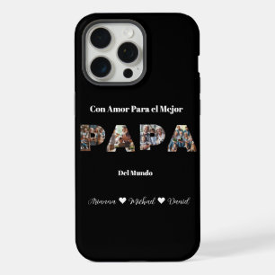 Eenvoudig fotoscript beste papa ooit Spaans iPhone 15 Pro Max Hoesje