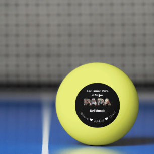 Eenvoudig Fotoscript Beste Papa Ooit Spaans Pingpongballen