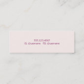 Eenvoudig, geavanceerd en modern gebak Roze Mini Visitekaartje (Achterkant)