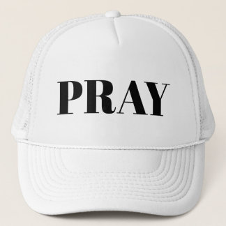 Eenvoudig Gebed Moderne Typografie Bold Religious Trucker Pet