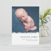 Eenvoudig geborsteld Lijst Baby Foto geboortedatum Kaart (Staand voorkant)