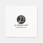 Eenvoudig gebruik van uw logo en website servetten (Voorkant)