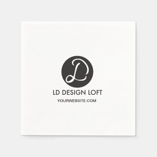 Eenvoudig gebruik van uw logo en website servetten (Voorkant)