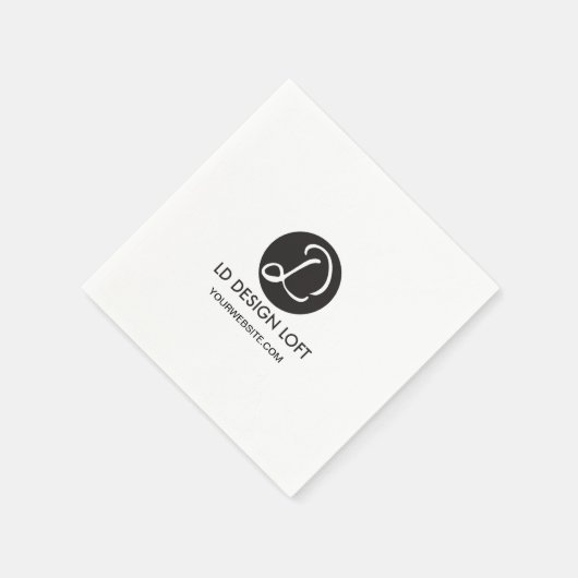 Eenvoudig gebruik van uw logo en website servetten (Hoek)