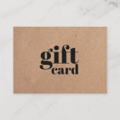 Eenvoudig gedrukt Kraft Beauty Gift Certificaat (Voorkant)
