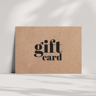 Eenvoudig Gedrukt Kraft Schoonheid Giftcertificaat Kortingskaartje