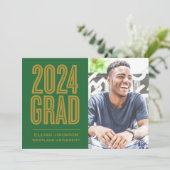 EENVOUDIG GEDURFD 2024 AFSTUDEERDER FOTO AFSTUDERE KAART (Staand voorkant)