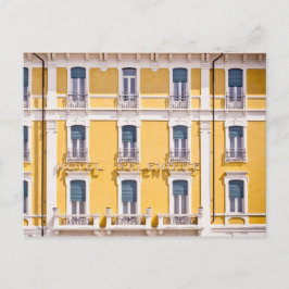 Eenvoudig geel kleurig patroon van Windows Briefkaart