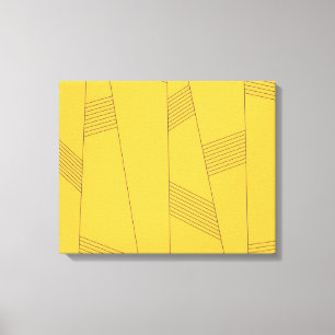 Eenvoudig, geel, modern abstract grafisch ontwerp canvas afdruk