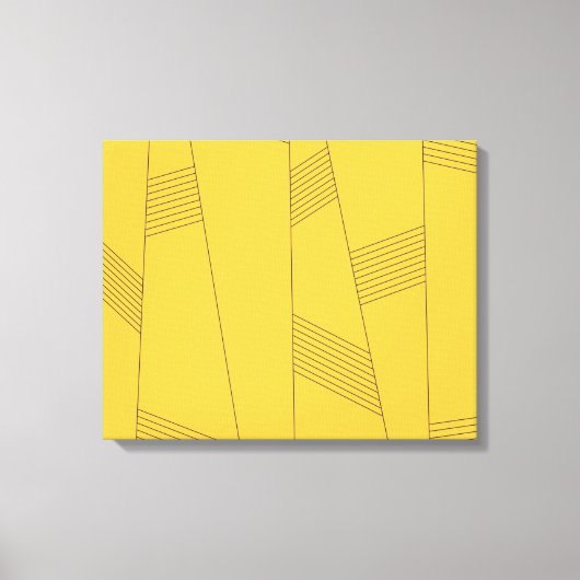 Eenvoudig, geel, modern abstract grafisch ontwerp canvas afdruk (Voorkant)