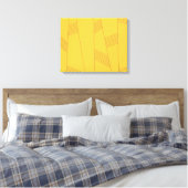 Eenvoudig, geel, modern abstract grafisch ontwerp canvas afdruk (Insitu (Slaapkamer))