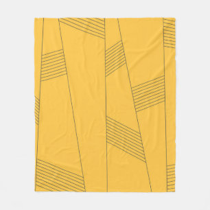 Eenvoudig, geel, modern abstract grafisch ontwerp fleece deken