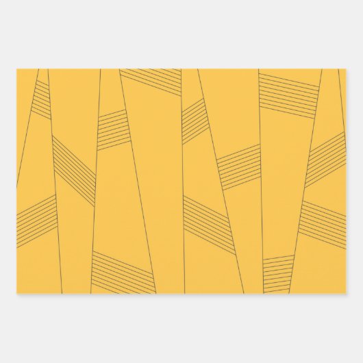 Eenvoudig, geel, modern abstract grafisch ontwerp inpakpapier vel (Voorkant)
