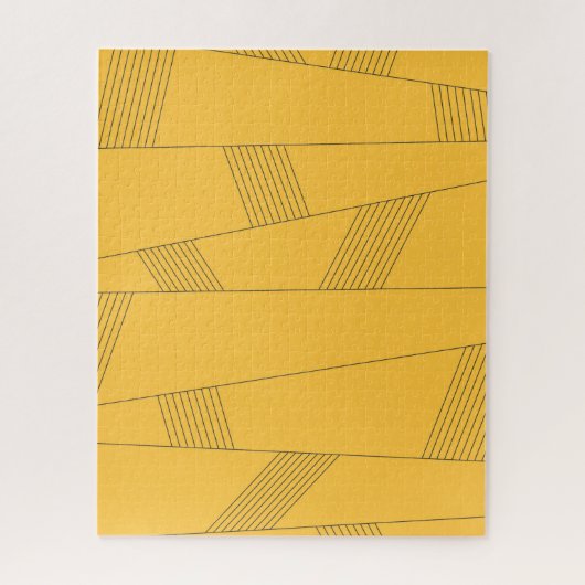 Eenvoudig, geel, modern abstract grafisch ontwerp legpuzzel (Verticaal)