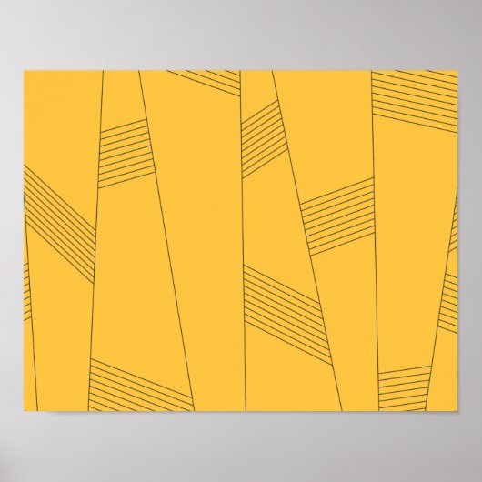 Eenvoudig, geel, modern abstract grafisch ontwerp poster (Voorkant)