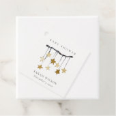 Eenvoudig geel neutraal Star mobiel Baby shower Bedankjes Labels (In situ)