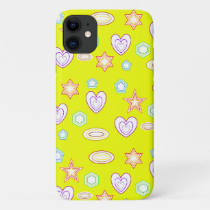 Eenvoudig geel ontwerp iPhone 11 hoesje