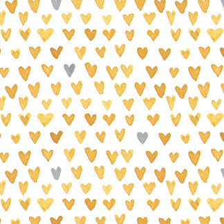 Eenvoudig geel Waterverf Heart Patroon Draagtas