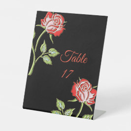 Eenvoudig gekleurd Roos Reclamebord Met Voetstuk