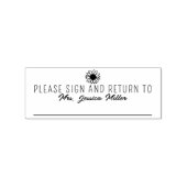 Eenvoudig Gelieve te ondertekenen en Terugkeer Aan Rubberstempel (Afrduk)