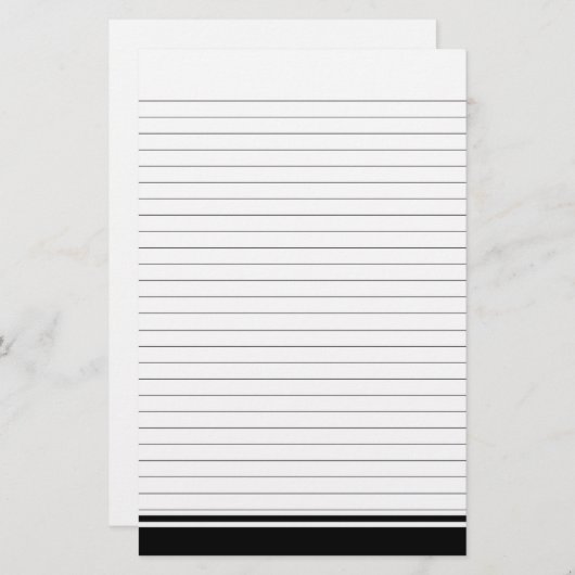 Eenvoudig gelijnd papier voor briefpapier (Voorkant / Achterkant)