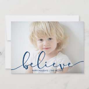 Eenvoudig geloof BLUE VakantiepHOTO Feestdagenkaart